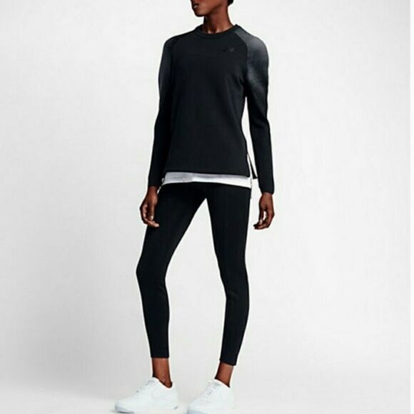 Nike NSW Tech Fleece Crew Sweatshirt Side Zippers Size Medium - Picture 10 of 10